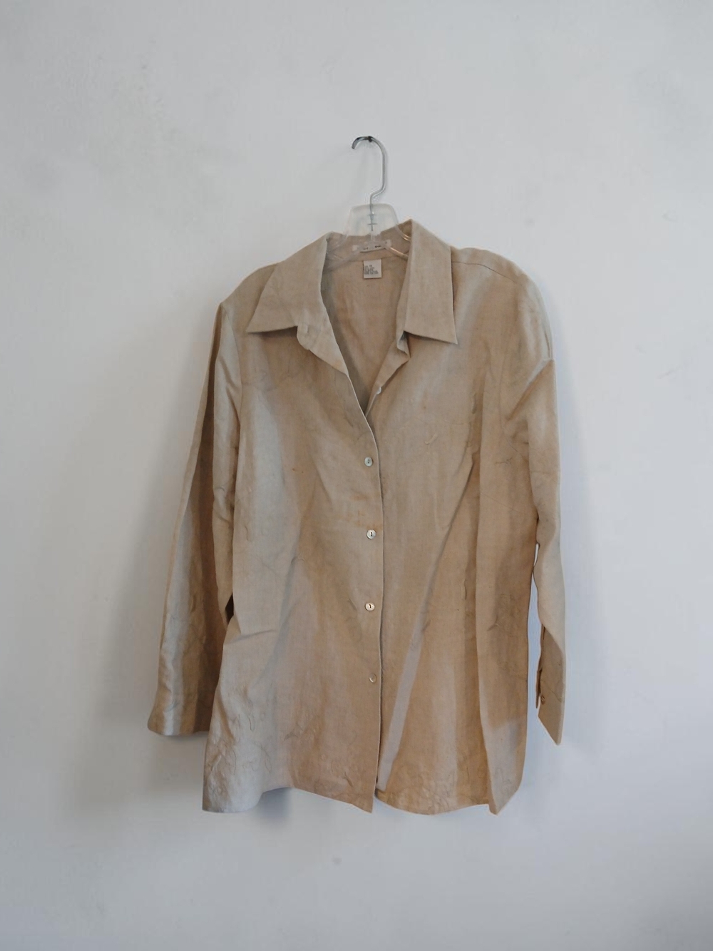 Vintage Liz Claiborne Classic Beige Button-Up Women's Shirt